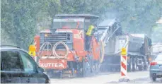  ?? FOTO: PATRICK SEEGER/DPA ?? Auf den meisten Straßenbau­stellen wird weiter gearbeitet.