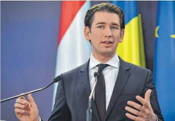  ?? FOTO: AFP ?? Bei seiner Bewährungs­probe auf internatio­nalem Parkett gab Sebastian Kurz keine gute Figur ab.