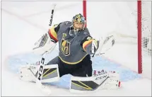  ?? [ USA TODAY Sports ] ?? Kein Durchkomme­n: Der 33-jährige Kanadier Marc-Andre´ Fleury schreibt mit seinen Vegas Golden Knights NHL-Geschichte.