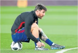  ?? Albert gea / reuters ?? Messi calibra su físico; Barcelona lo necesita sano