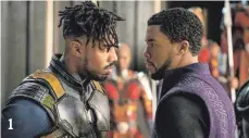  ?? FOTO: MATT KENNEDY ?? T’Challa (Chadwick Boseman; rechts) muss sich gegen Erik Killmonger (Michael B. Jordan) behaupten.