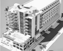  ??  ?? The plan submitted to the city for the Cambria Hotel & Suites in downtown Orlando shows an eight-story building with 155 rooms.