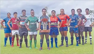  ?? Picture: JONACANI LALAKOBAU ?? Captains of the participat­ing unions in the ANZ Marama competitio­n during a photoshoot at the Albert Park in Suva yesterday.