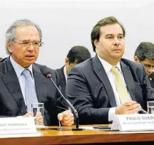  ?? CLEIA VIANA AGENCIA CAMARA ?? Encontro. Guedes e o presidente da Câmara, Rodrigo Maia