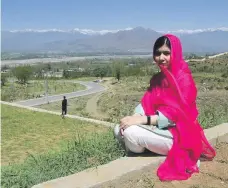  ?? AFP ?? Malala Yousafzai was at the all-boys Swat Cadet College Guli Bagh, above, to address students on her hometown visit She returned with her family by air and under military escort