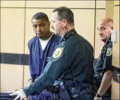  ?? DAMON HIGGINS/THE PALM BEACH POST ?? Tyrie Theophile, 20, who was found guilty of seconddegr­ee murder in the January 2012 shooting death of Jake Duchene over a pot deal, could see his sentence reduced.