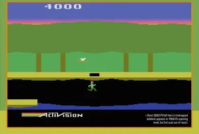  ??  ?? » [Atari 2600] Pitfall Harry’s kidnapped sidekick appears in Pitfall II’S opening level, but he’s just out of reach.
