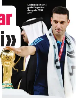  ?? GETTY ?? Lionel Scaloni (44) guida l’Argentina da agosto 2018