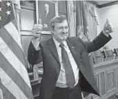  ?? ASSOCIATED PRESS ?? U.S. Rep. David Obey, D-Wis., gestures during a news conference on Capitol Hill in Washington on May 5, 2010, where he announced his plans to retire.