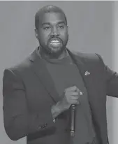  ?? MICHAEL WYKE/AP 2019 ?? “I’ve always said ‘SNL’ uses black people to hold other black people back,” KanyeWest said on Twitter Sunday.