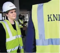  ??  ?? Nicola Sturgeon visits Computersh­are's new offices