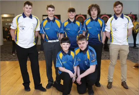  ??  ?? The Wicklow Youths team: Back: Evan Byrne, Jamie Cummins, Sean Cummins, Max Kearney, and manager Kyle Ryan. Front: Ben Fitzpatric­k and Wayne Costello.