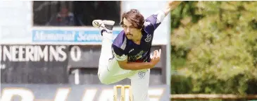  ?? ?? Catani bowler Riley McDonald took a wicket on Saturday.