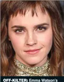  ??  ?? OFF-KILTER: Emma Watson’s top lip is thinner than the bottom