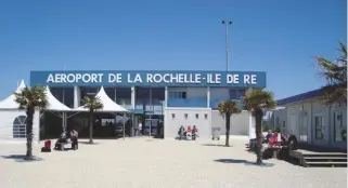  ??  ?? the terminal building la rochelle Airport – there’s easy access to the marina, but palm trees say something about the hot weather. bELoW the big Vilaine river lock at Arzal