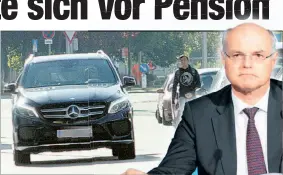  ??  ?? Karl Stoss (60) wurde in seinem Dienst-Mercedes in Wien-Landstraße geknipst.