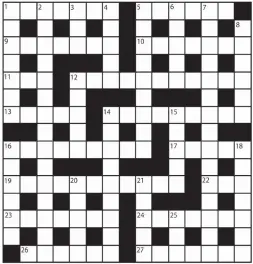  ??  ?? No 15,689 PRIZES of £20 will be awarded to the senders of the first three correct solutions checked. Solutions to: Daily Mail Prize Crossword No. 15,689, PO BOX 3451, Norwich, NR7 7NR. Entries may be submitted by second-class post. Envelopes must be...