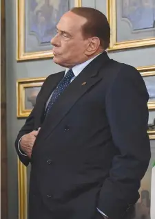  ?? (Ansa) ?? Ex premier Silvio Berlusconi, 81 anni, al Quirinale lo scorso 19 aprile