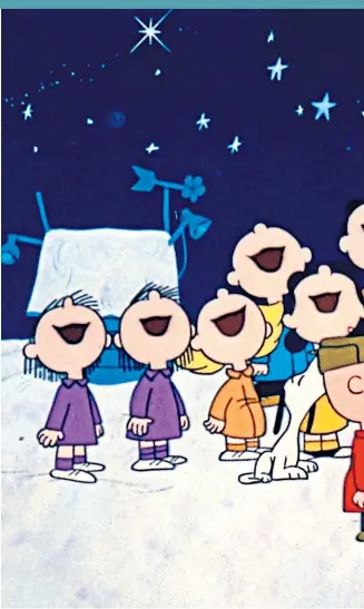  ?? ?? Charlie Brown, Snoopy and the Peanuts choir are in full voice here and there’s