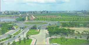  ?? MOUSHUMI DAS GUPTA/HT PHOTO ?? A view of Naya Raipur from the Capitol Complex.