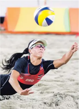  ?? AP ?? Natalia Alfaro se esforzó en muchos tramos del partido ante Venezuela, ayer, con tal de lograr puntos para Costa Rica.