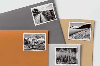  ?? USPS ?? The United States Postal Service is set to honor the San Francisco-born photograph­er Ansel Adams with forever stamps featuring his images of landmarks in the Bay Area and American West.