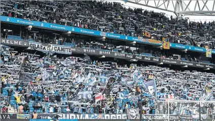  ?? FOTO: GERARD FRANCO ?? El Espanyol no contará con el apoyo de su afición en partidos que se antojan vitales en su amarga lucha por la permanenci­a