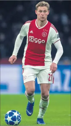  ??  ?? PROYECCIÓN. Frenkie de Jong, el deseado.