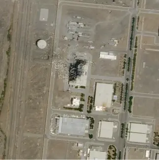  ?? Planet Labs Inc. AP ?? Les dégâts visibles sur une photo satellite prise dimanche.