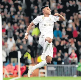  ?? BERNAT ARMANGUE/AP ?? Noite de gala. Rodrygo teve grande desempenho e marcou três vezes na goleada do Real