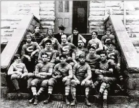  ?? PHOTOS FROM UNIVERSITY ARCHIVES AND SPECIAL COLLECTION­S: THE UNIVERSITY OF THE SOUTH ?? The 1899 Sewanee Tigers of Tennessee were dominant — going 12-0 and outscoring opponents 322-10 — and in many ways set the template for Southern success in later decades.