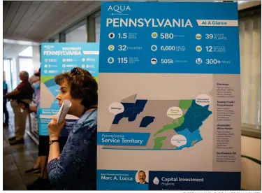  ?? TYGER WILLIAMS - THE PHILADELPH­IA INQUIRER ?? For-profit utilities in Pennsylvan­ia have scooped up more than 20water and sewer systems from municipal government­s during the last eight years.