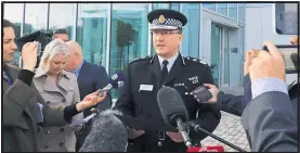  ?? Picture / AP ?? Greater Manchester Police Chief Constable Ian Hopkins said the bomber was killed in yesterday’s blast. More than 400 police are now involved in the investigat­ion of the bombing at the Manchester Arena.