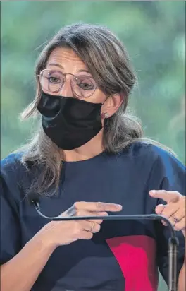  ?? EUROPA PRESS ?? Yolanda Díaz, ministra de Trabajo y dirigente de Unidas Podemos.
