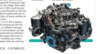  ??  ?? DIESEL LEVER Den 2-liters OM654M diesel har fået større filtre og højere kompressio­n for øget effektivit­et.