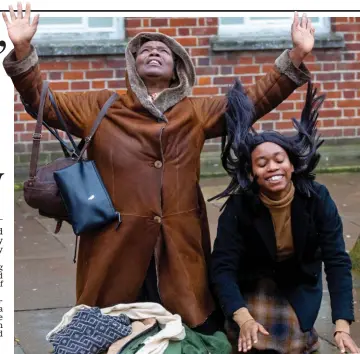  ??  ?? Brazen: Henrietta Mitaiare, right, celebrates with her mother yesterday