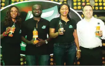  ??  ?? L-R: Shopper Marketing Manager, Nigerian Bottling Company, Oluyomi Moses; Marketing Manager, Flavours and Still Beverages, Coca-Cola Nigeria Limited, Gbolahan Sanni; Public Affairs & Communicat­ions Manager, Coca-Cola Nigeria Limited, Nwamaka...