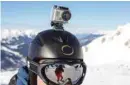  ?? — Reuters ?? A skier wears a GoPro camera on his helmet as he rides down the slopes in the ski resort of Meribel, in French Alps.