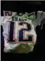  ?? MAGO VIA ASSOCIATED PRESS ?? A photo released by MAGO shows Tom Brady’s Super Bowl LI jersey after it was recovered by authoritie­s in Mexico City.