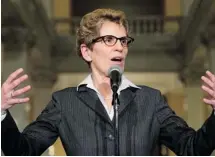  ?? NATHAN DENETTE/THE CANADIAN PRESS ?? Incoming Ontario premier Kathleen Wynne says Ontario’s outdated health and physical education curriculum must be replaced.