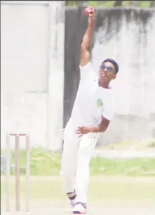  ??  ?? Niran Bissu spun webs around his counterpar­ts in the recent GCB Inter - County tournament (Royston Alkins Photo)