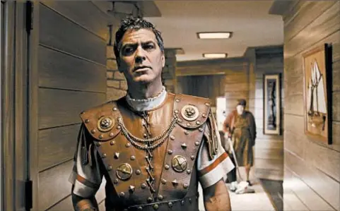  ?? UNIVERSAL PICTURES PHOTOS ?? George Clooney plays movie star Baird Whitlock in the Coen brothers’ comedy about the film business, “Hail, Caesar!”
PG-13 (for some suggestive content and smoking)
1:40