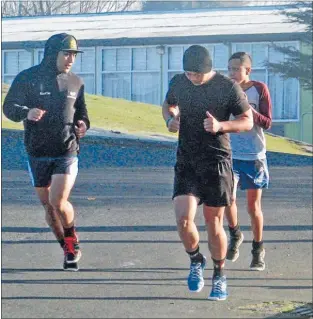  ??  ?? Training time: Tokoroa High School’s rugby league players are preparing for nationals in September.