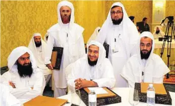  ?? Abdul Rahman/Gulf News ?? Voices of tolerance Some of the Imams from Aghanistan with their certificat­es after their graduation ceremony at the Ritz Carlton Hotel Abu Dhabi yesterday.