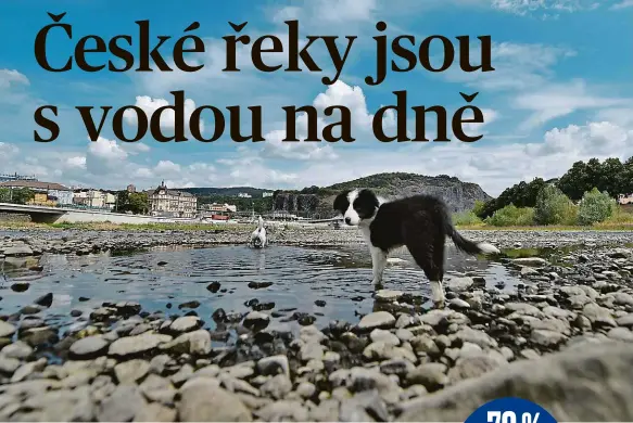  ?? Foto: Ondřej Bičiště, MAFRA ?? Mělko Se suchem mají dlouhodobo­u zkušenost i na Labi. Takto vypadal stav loni.