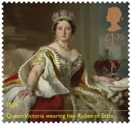  ?? ?? Queen Victoria has returned to British stamps on a number of occasions over the years, including a set issued in 2019 to mark the bicentenar­y of the birth of royal power couple Victoria and Prince Albert. Six stamps and a miniature sheet paid tribute to this era of royal history, when Victoria presided over a period of dramatic social, political and economic change. Coupled with examples of the classic stamps of her era, these more modern designs would help create a stunning Victoria collection.