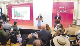  ?? ?? l El gobernador Alfonso Durazo resaltó la captación de inversión extranjera.