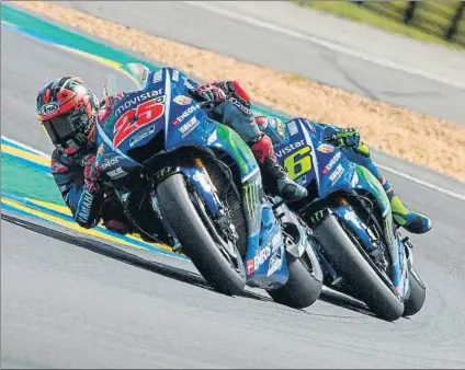  ?? FOTO: MOTOGP.COM ?? Maverick Viñales y Valentino Rossi Quieren recuperar el liderato de MotoGP que han ostentado en 7 de los 9 primeros GGPP