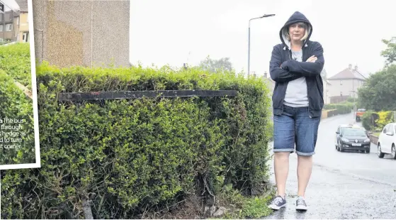  ??  ?? DangerousL­eza Lafferty outside her Spittal home