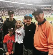  ?? Photo courtesy of Sam Torn ?? Sam Torn’s lifelong love of baseball was a generation­al family affair at a World Series game.